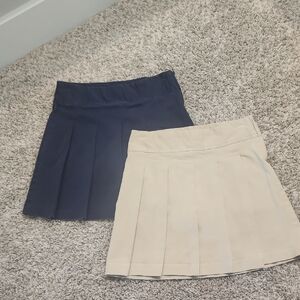 Children's Place Navy & Tan Uniform Skirt Duo